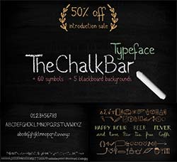 粉笔风格的英文字体：The Chalk Bar Typeface